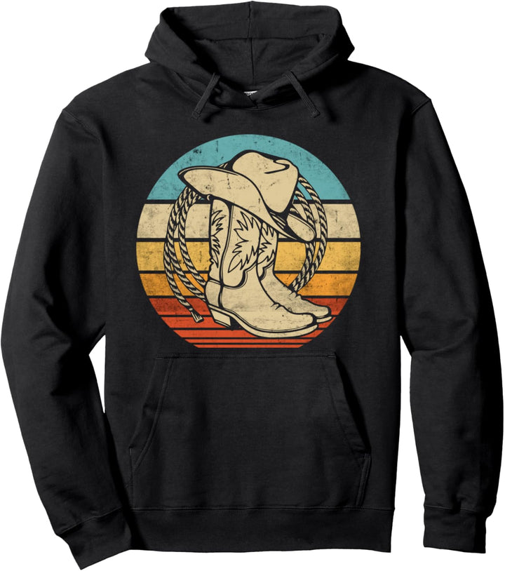 Westernreiten Westernreiterin Reiten Cowgirls Retro Vintage Pullover Hoodie