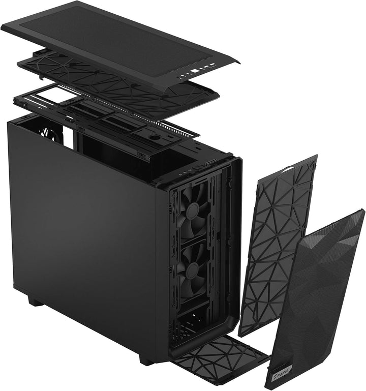 Fractal Design Meshify 2 Black, Flexibles ATX Computer Gehäuse, schwarz Black Solid, Black Solid