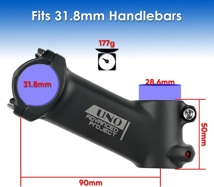 BESNIN Vorbau 31,8mm Lenkervorbau 25 Grad Fahrrad Vorbau, 3D-unterstütztes Schmieden, 70/90/110mm Fa