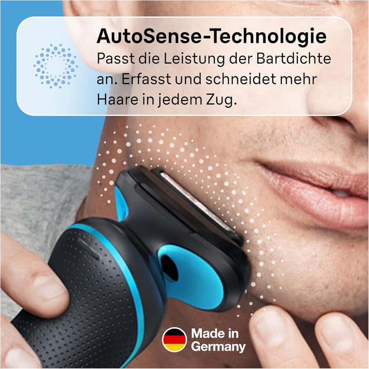 Braun Series 5 Elektrorasierer mit EasyClick Barttrimmer Aufsatz, Rasierer Herren Elektrisch Ladesta
