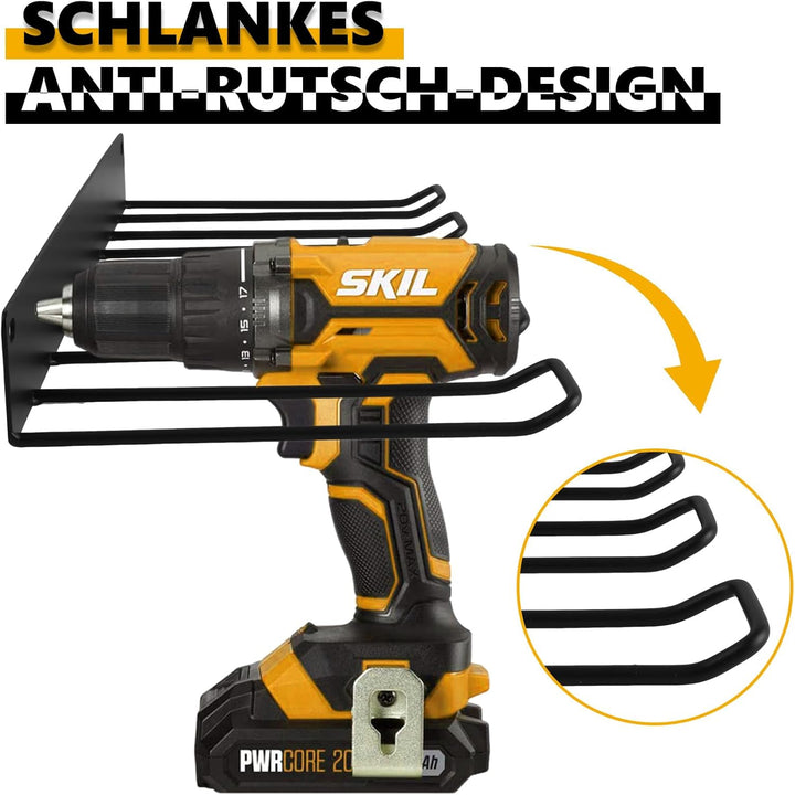 2 Pack Werkzeugspeicher für Elektrowerkzeug Organizer, Werkzeug Wandhalterung Organizer, Wandhalteru