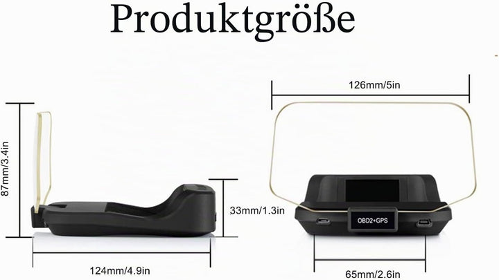 Head up Display, Fydun Auto-OBD2 + Navigationssystem HUD Head-up-Display Digitaler Autogeschwindigke