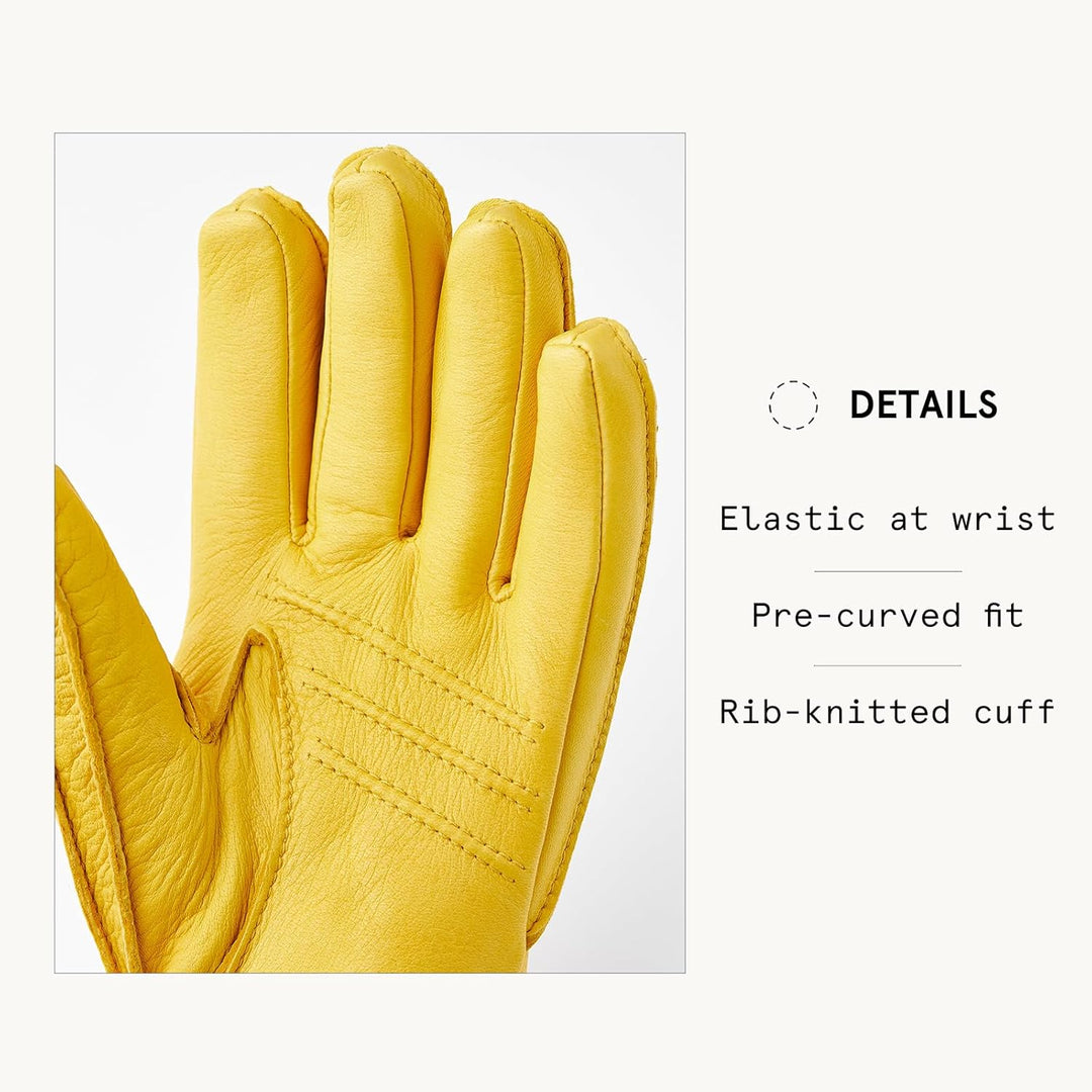 Hestra Deerskin Primaloft Rib Handschuhe Lederhandschuhe Fingerhandschuhe Herren - mit Futter Winter