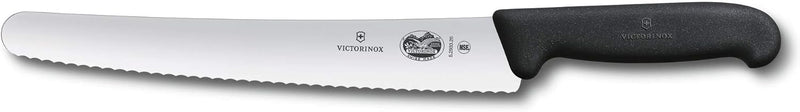 Victorinox Konditorsäge mit Wellenschliff, Swiss Made, Rutschfester Griff, Rostfrei, Edelstahl, schw