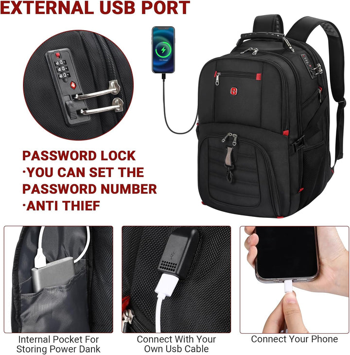 star cloud Rucksack Herren 17 Zoll Laptop Schulrucksack Teenager, Wasserdicht Arbeitsrucksack Reiser