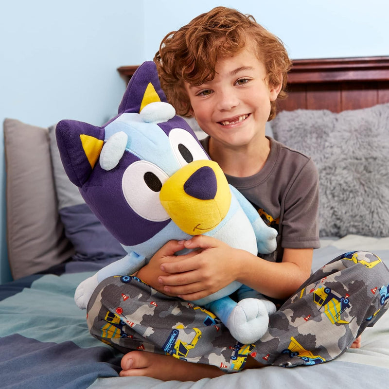 Bluey Jumbo Plush 40 Zentimeter Plüschtier Hund Farbe Blau, wie in der Kinderserie, weich und kusche
