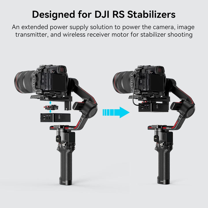 SmallRig RS3 RS3 Pro RS2 RSC2 Mini V-Mount Akkuplatte für DJI RS 3 / RS 3 Pro/RS 2 / RSC 2, mit V-Lo