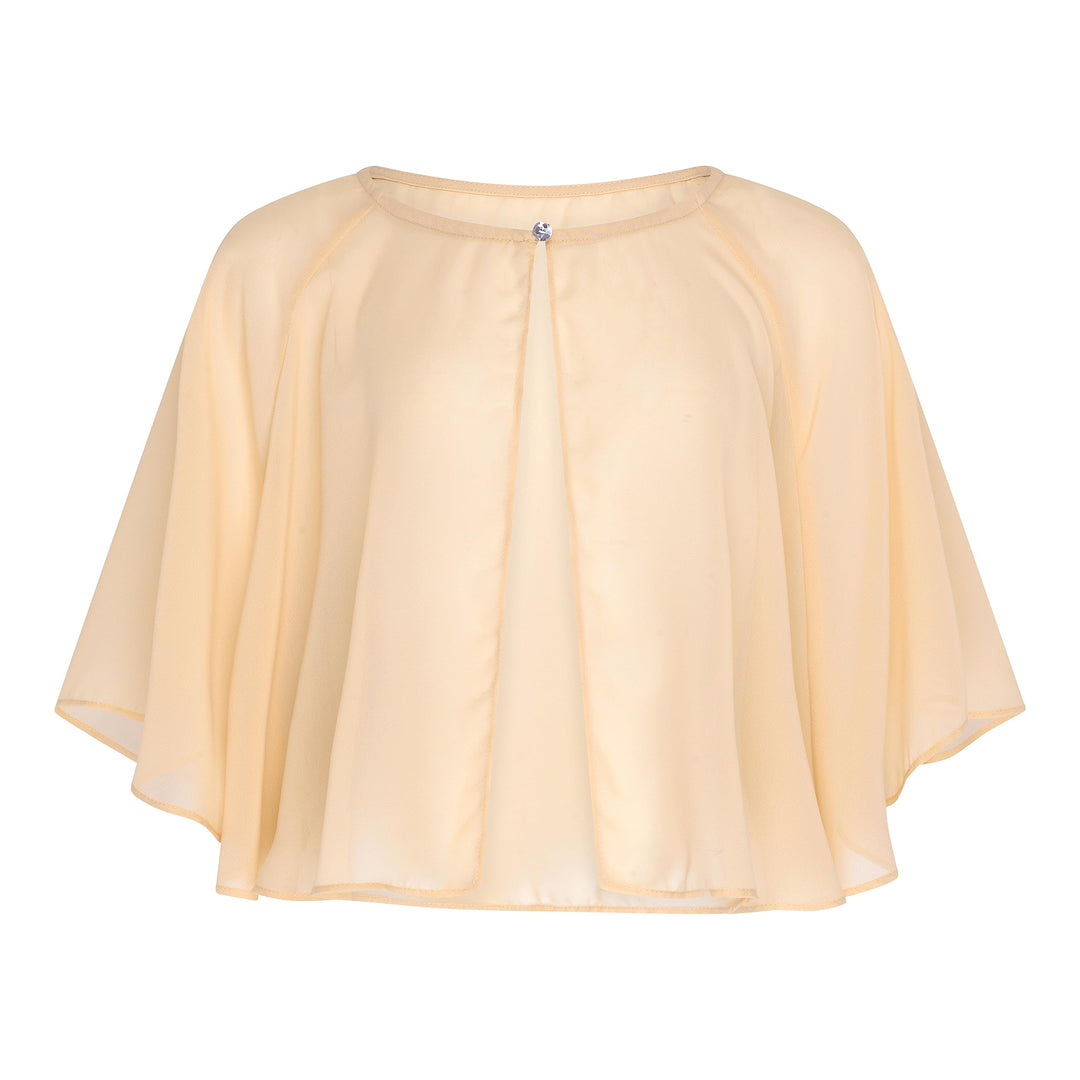 Bolerose weich Hochzeit Umhängetuch Abend Durchsichtiges Chiffon Überwurf Umhang Schultertuch Champa
