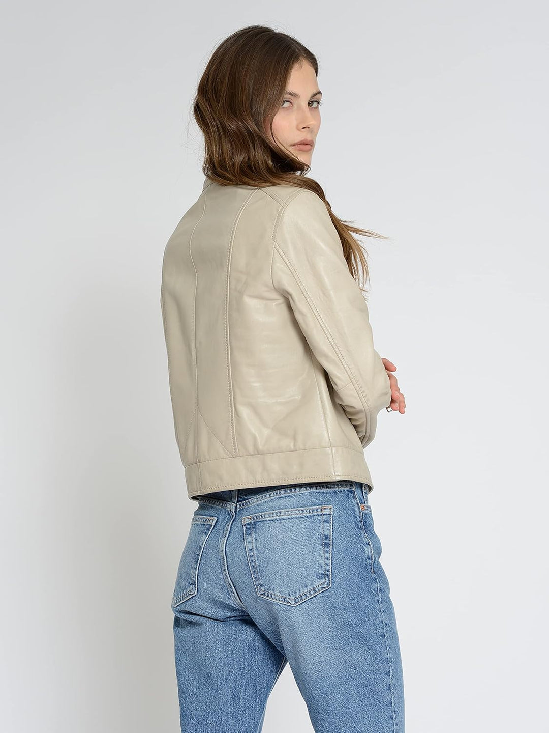MAZE Damen Lederjacke Grenada XL greige, XL greige