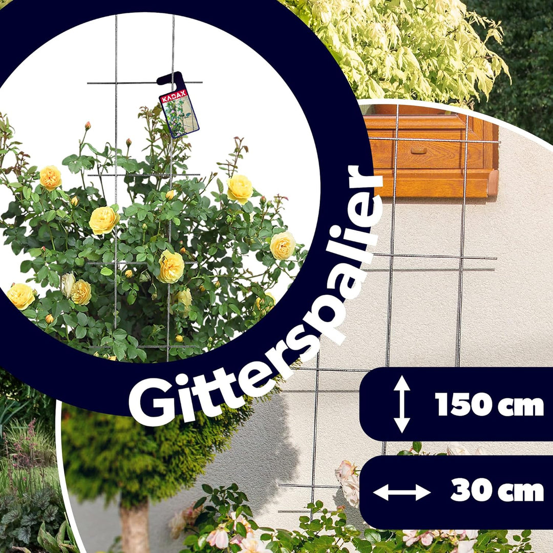 KADAX Rankgitter, Gitterspalier für Garten, Pflanzen, Balkon, Terrasse, Metall Spalier, Rankhilfe, K