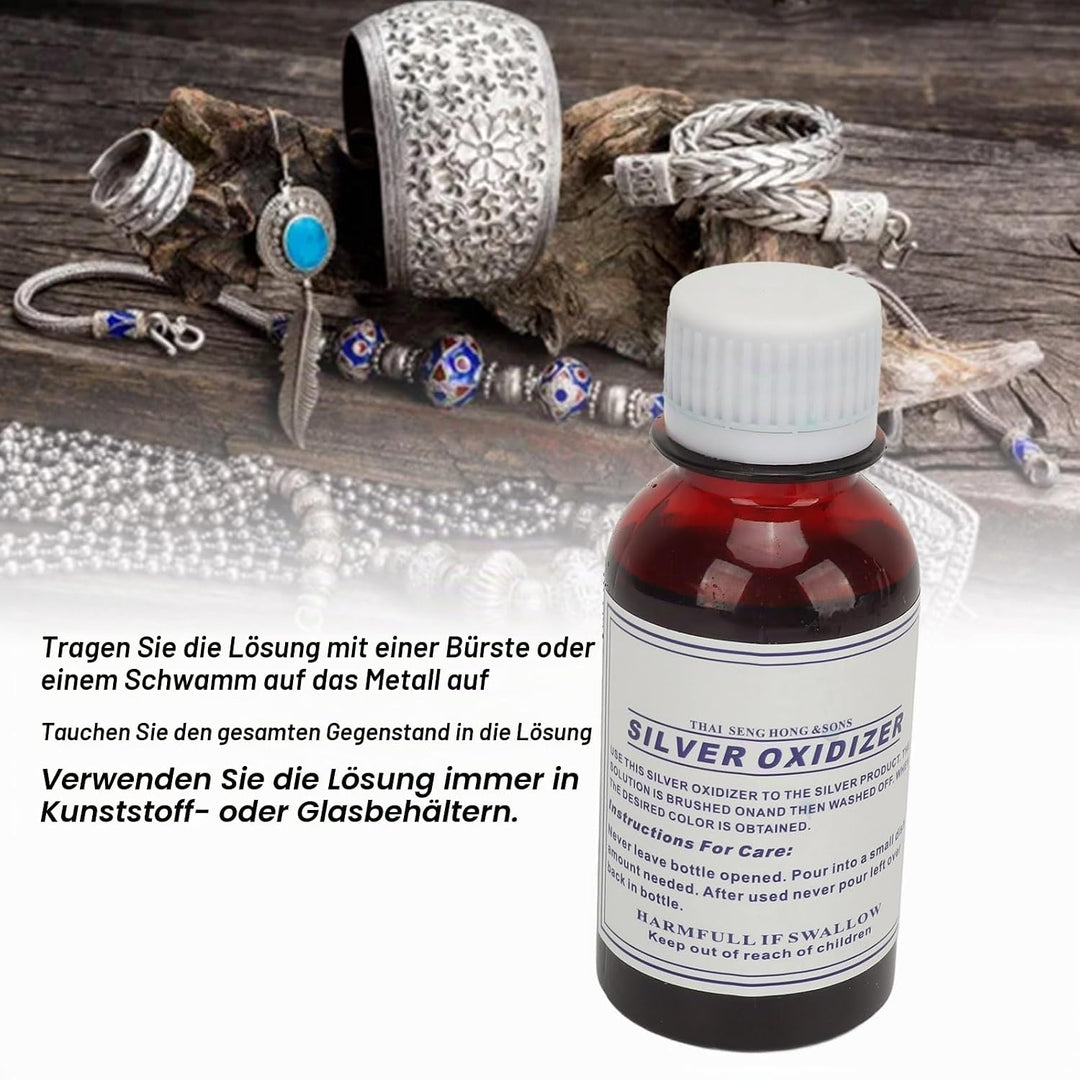 Oxidationslösung für Silber, Oxidierte Lösung für die Herstellung von Vintage-Schmuck, Verhindert Sc