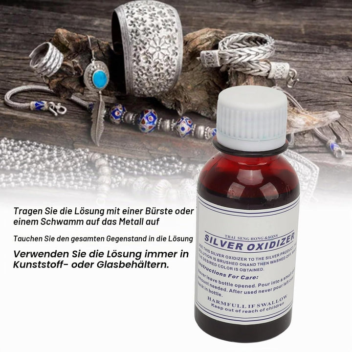 Oxidationslösung für Silber, Oxidierte Lösung für die Herstellung von Vintage-Schmuck, Verhindert Sc