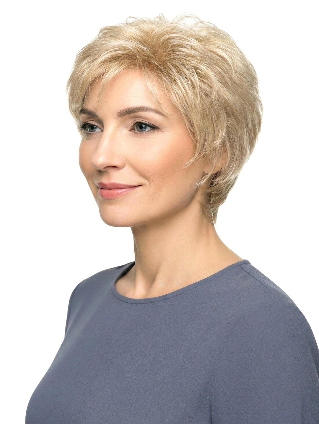 Lofty Perücke Peggy aus hochwertigem Kunsthaar, wirkt wie Echthaar, in Lichthellblond/Sandblond gemi