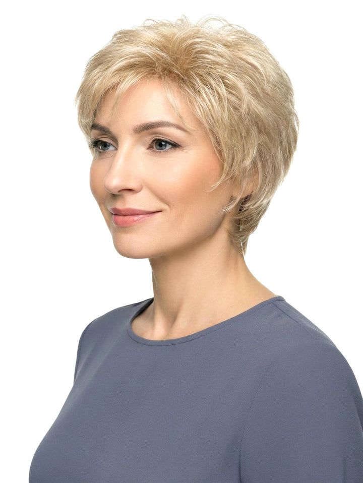 Lofty Perücke Peggy aus hochwertigem Kunsthaar, wirkt wie Echthaar, in Lichthellblond/Sandblond gemi