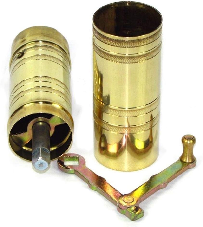 Handgefertigte robuste Messing-Kaffee- und Gewürzmühle - Manuelle türkische, griechische, arabische
