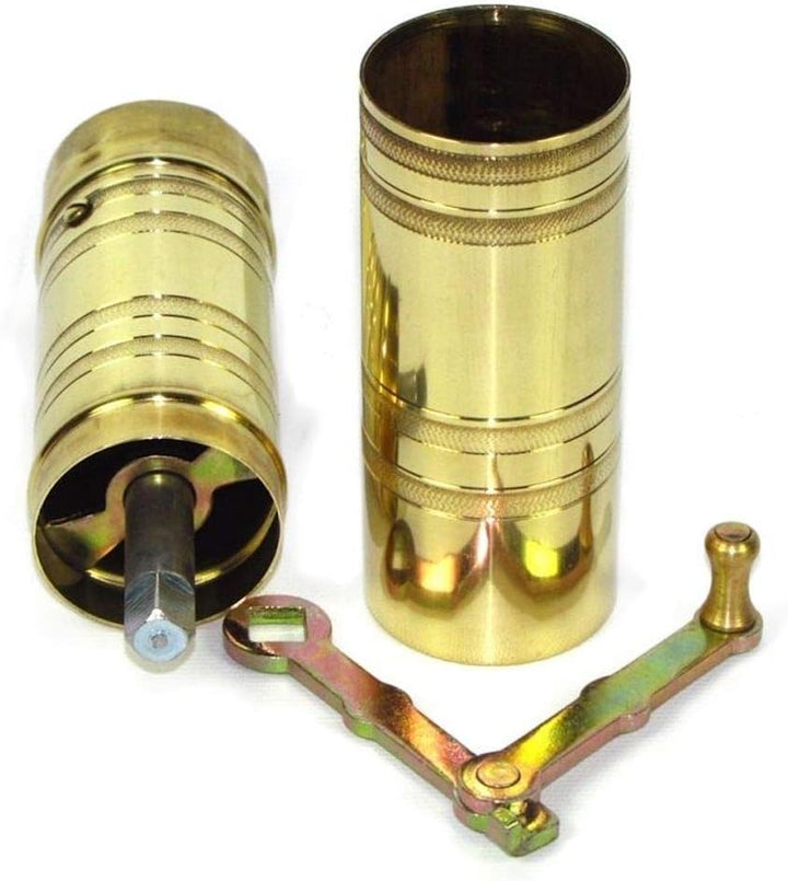 Handgefertigte robuste Messing-Kaffee- und Gewürzmühle - Manuelle türkische, griechische, arabische