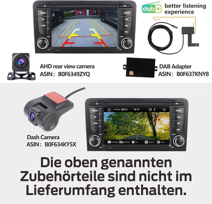 Linux Autoradio Blitzstart für Audi A3 S3 RS3 8P 2003-2012 Wireless CarPlay/Android Auto/Bluetooth/F