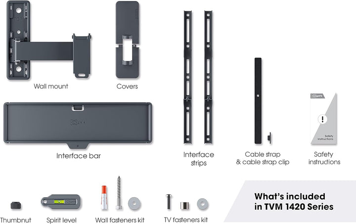 Vogel's Quick TVM 1425 Schwenkbare TV-Wandhalterung für 32-65 Zoll Fernseher, Max. 25 kg, Schwenkbar