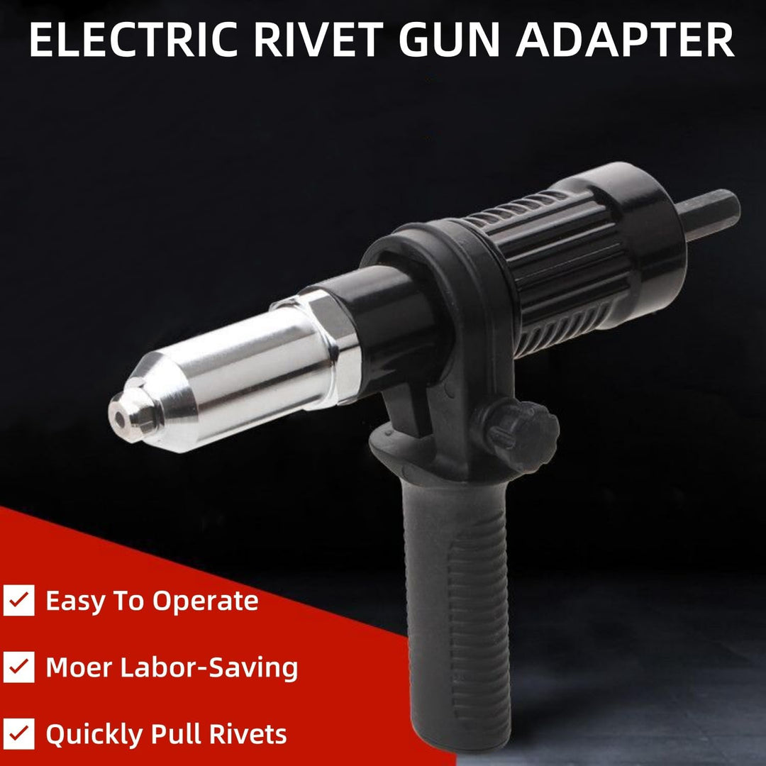 Rivet Gun Adapter with Removable Plastic Handle, Electric Rivet Gun Head, Cordless Riveting Drill To