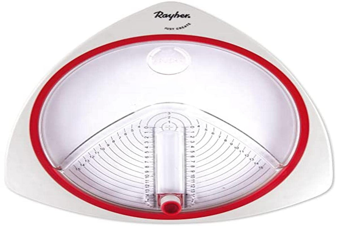 Rayher Kreisschneider mit 3 Ersatzklingen, zum Ausschneiden von Kreisen von 2,4 – 15,3 cm, schneidet