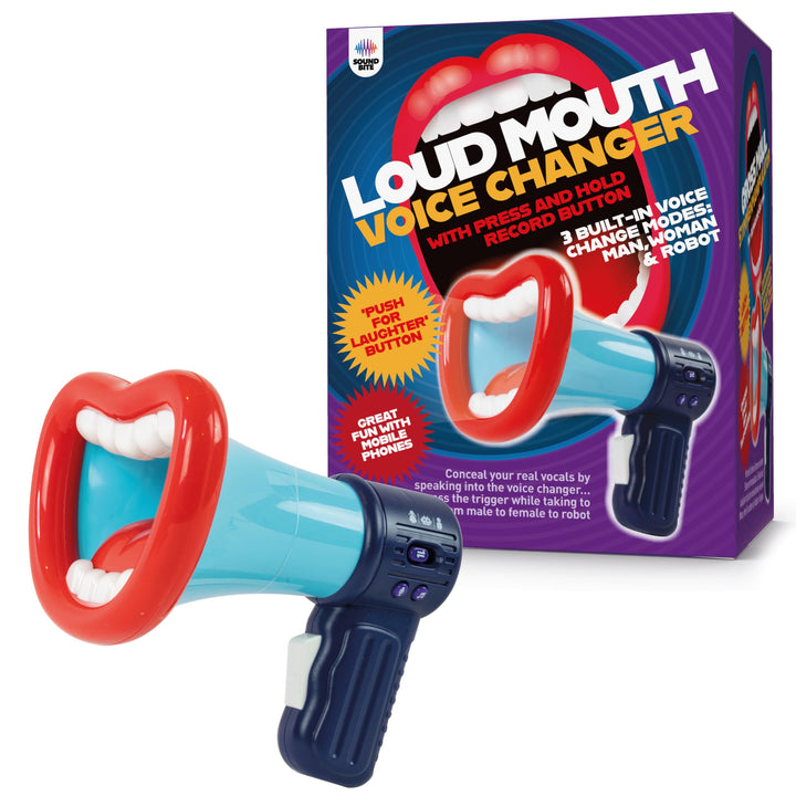 Funtime 10629 Loudmouth Voice Changer Elektronischer Sprachwechsler, Rot/Weiss/Blau