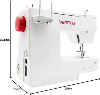 VERITAS Sarah - Mechanische Nähmaschine für Näh-Anfänger & Einsteiger mit 13 Stichprogrammen, Freiar