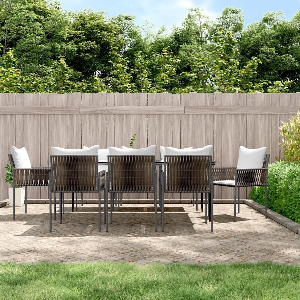 Festnight Poly Rattan Sitzgruppe Gartenmöbel Set mit Kissen Garten Essgruppe 8 Personen Gartenmöbel