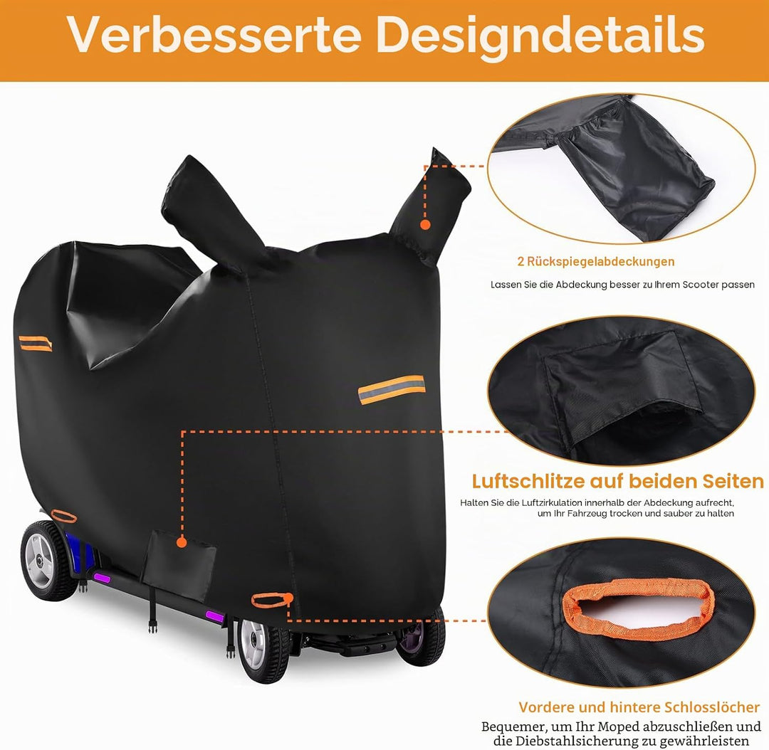 Abdeckung für Elektro-Scooter, wasserdicht, für den Aussenbereich, 420D-Oxford-Gewebe, Zubehör für 3