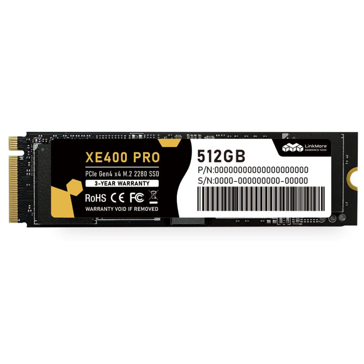 LinkMore XE400 Pro 512GB NVMe SSD M.2 2280, PCIe Gen4 x4 (PCIe 4.0) interne SSD, bis zu 4850 MB/s Le