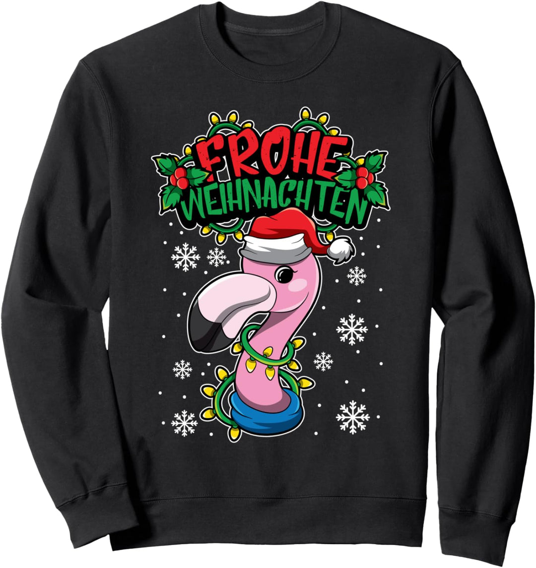 Frohe Weihnachten - Weihnachtstiere - Flamingo Sweatshirt