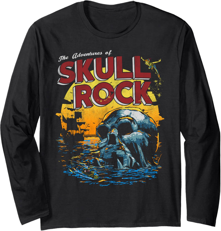 Disney Peter Pan Skull Rock Vintage Sunset Poster Langarmshirt