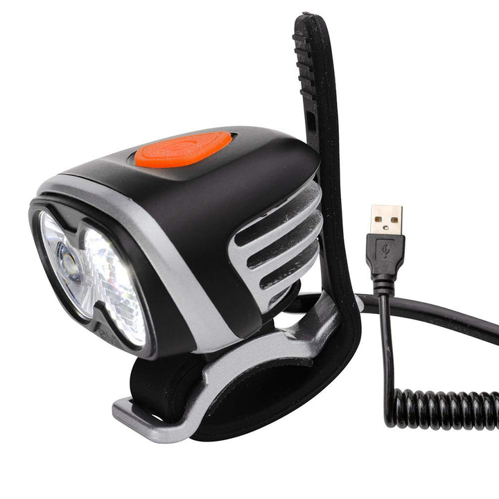 USB Helmlampe Stirnlampe Sport und Freizeitlampe mit 720 Lumen | 3 Leuchtmodi | kann mit allen 5V Po