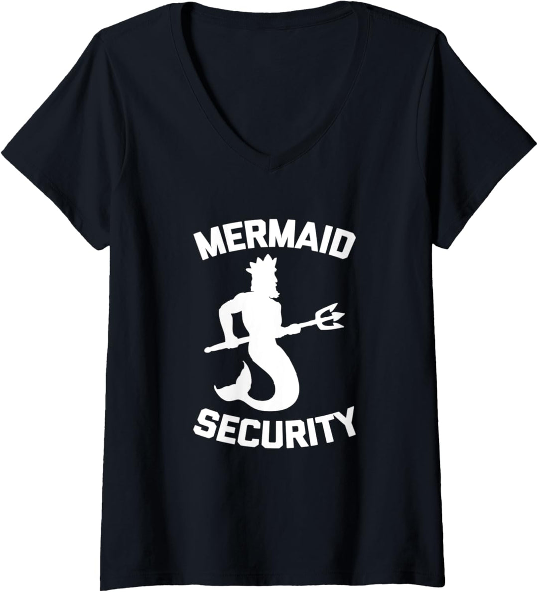 Damen Meerjungfrau Security T-Shirt Lustig Spruch sarkastisch Neuheit Cool T-Shirt mit V-Ausschnitt