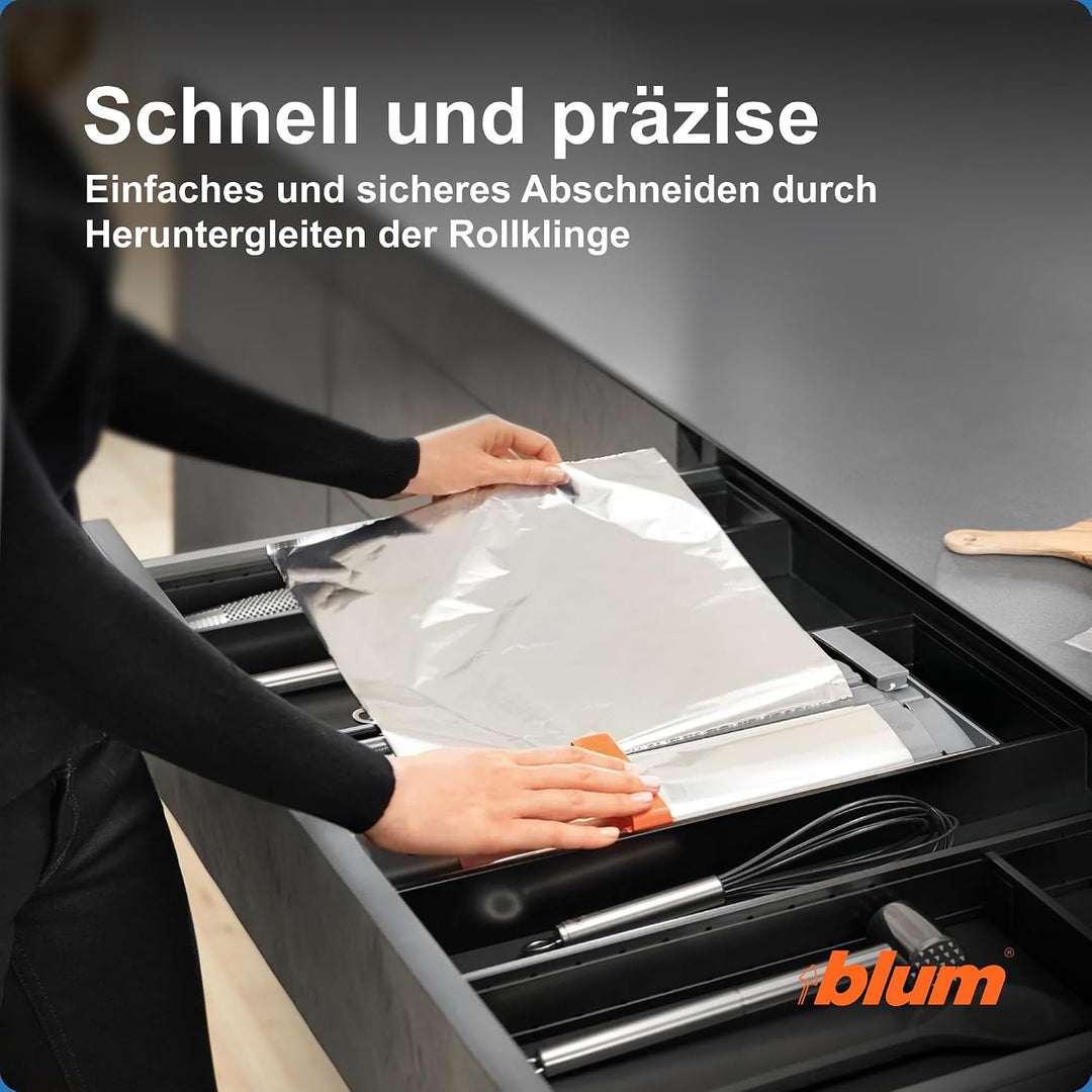 Blum I AMBIA-LINE Folienschneider I Alufolienspender I Schublade Schubkasten inkl. Folien