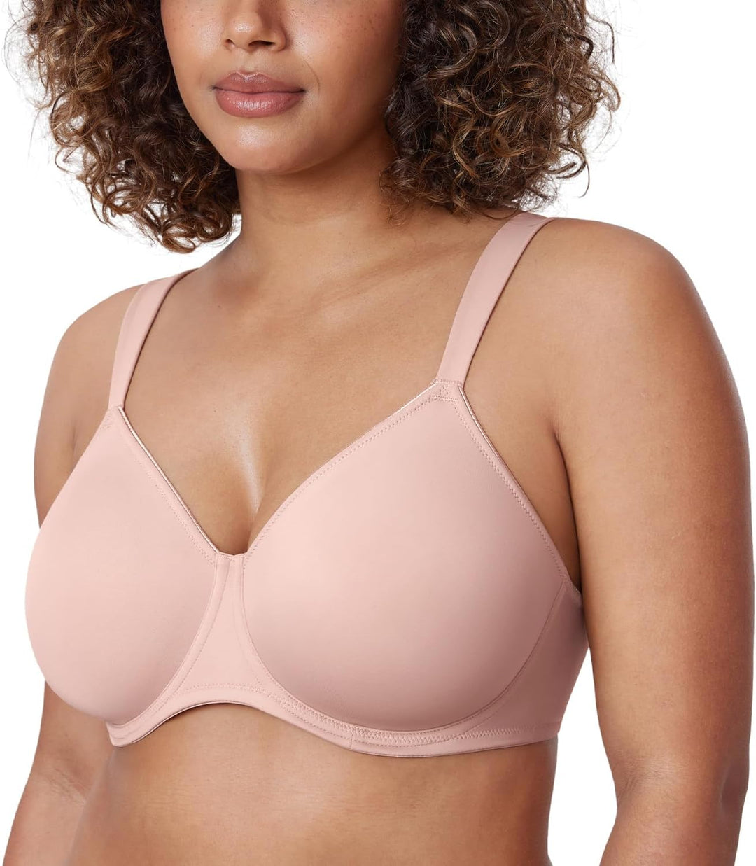 DELIMIRA Damen T-Shirt Minimizer BH mit Bügel Grosse Grössen Ohne Gepolstert 75B Nacktes Rosa, 75B N