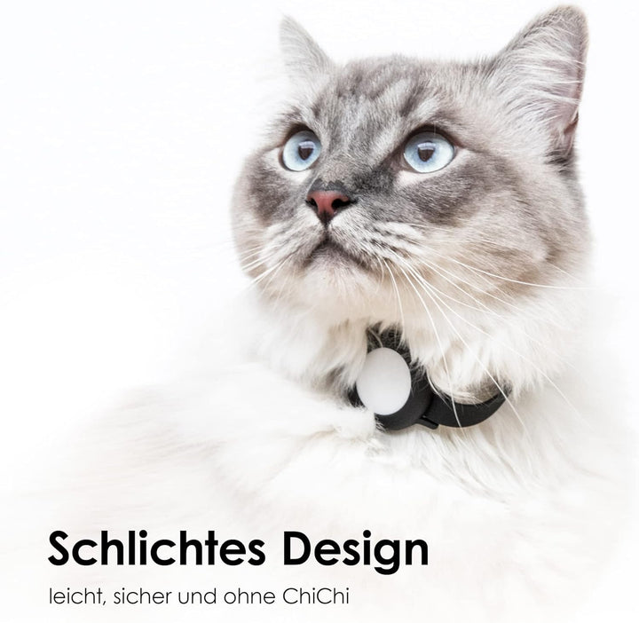 LucyBalu Katzenhalsband NEMO für den AirTag* I sicher, leicht, bequem I Halsband für Katzen mit Sich