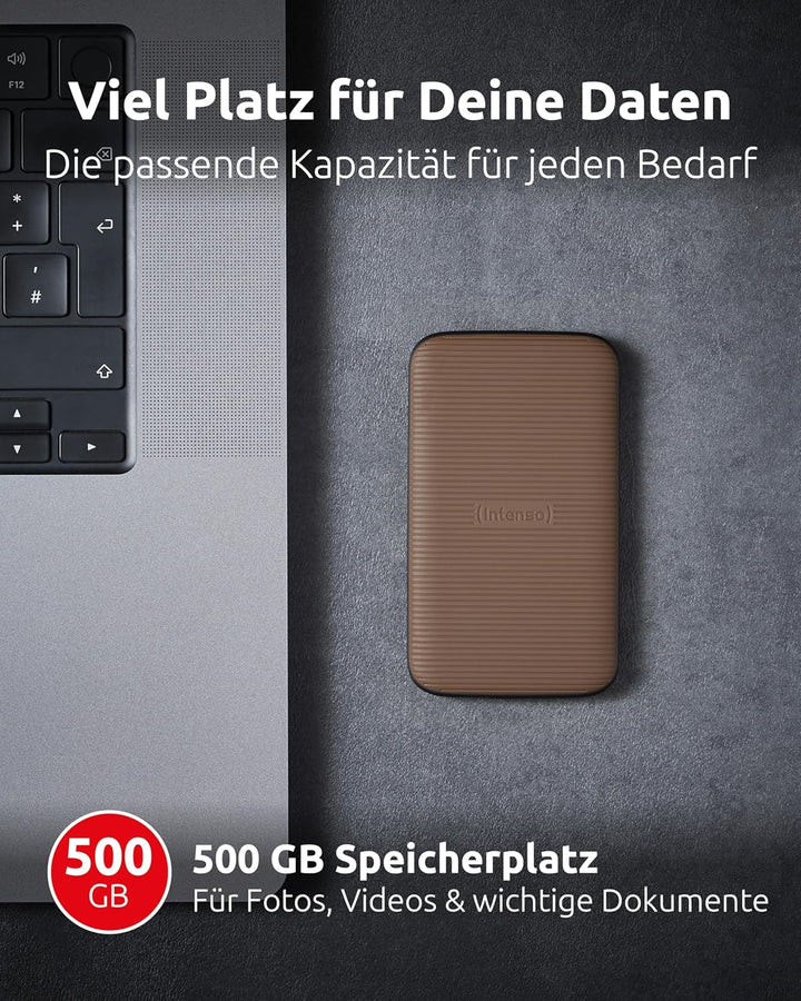 Intenso Externe SSD TX500, 500 GB Portable Solid State Drive, Super Speed USB 3.2 Gen 2x1 (10 Gbit/s