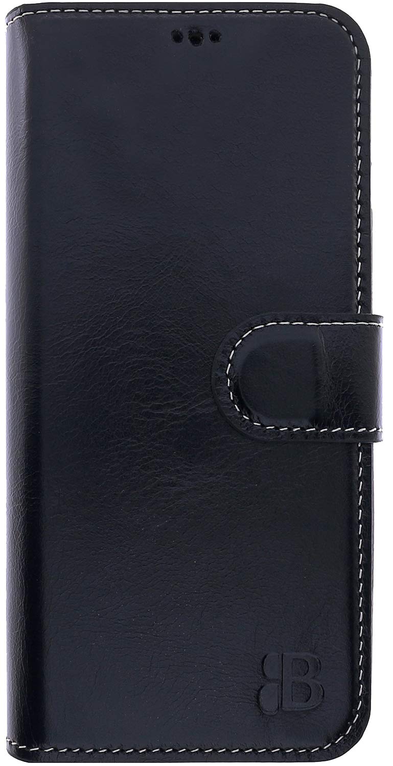 Burkley Lederhülle für Samsung A52 / A52s Handyhülle mit Kartenhalter - RFID/NFC Schutz und Kickstan
