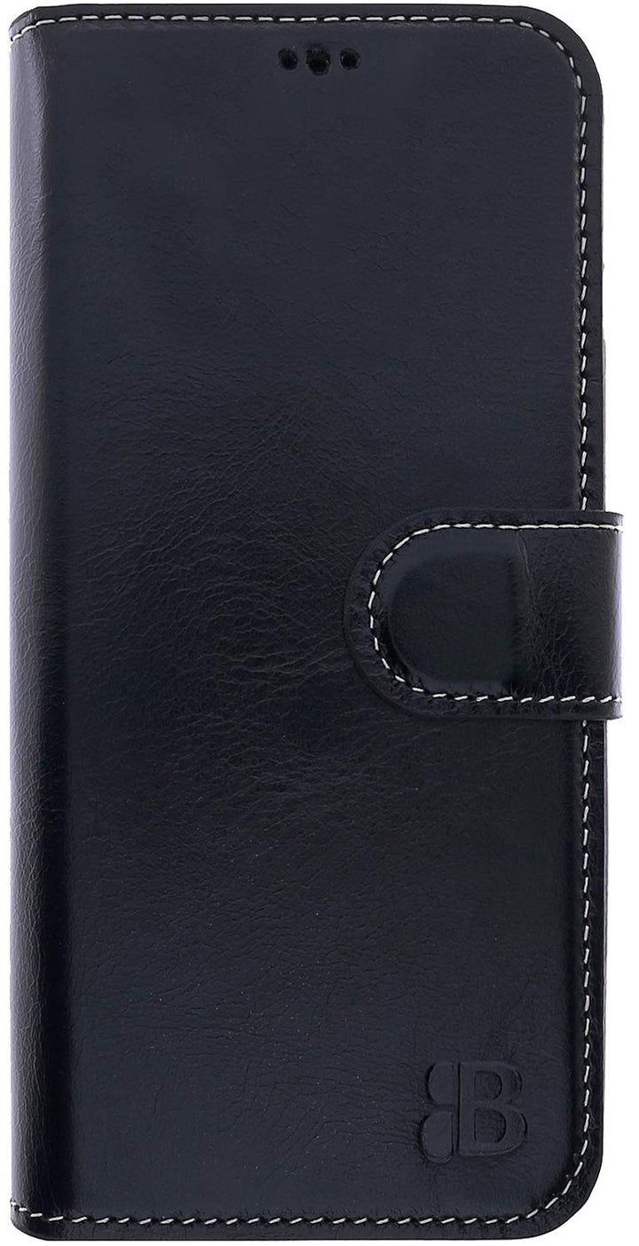 Burkley Lederhülle für Samsung A52 / A52s Handyhülle mit Kartenhalter - RFID/NFC Schutz und Kickstan