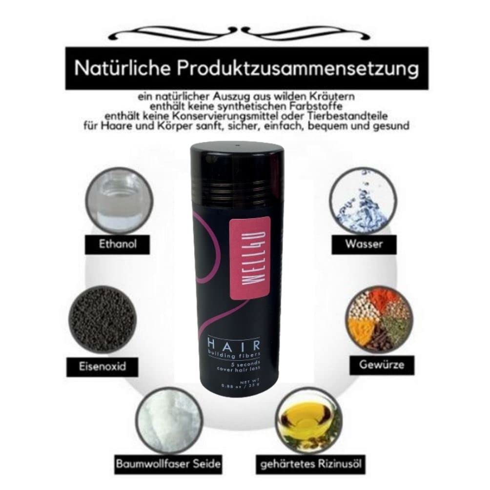 Haarauffüller – Streuhaar – Schütthaar – Haarverdichtung /10 Farben, 25g sofort lieferbar! mehrfarbi