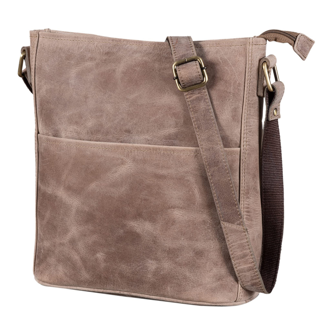 LEABAGS Leder Handtasche Damen I Premium Echtleder Umhängetasche I Schultertasche I Damentasche I Tr