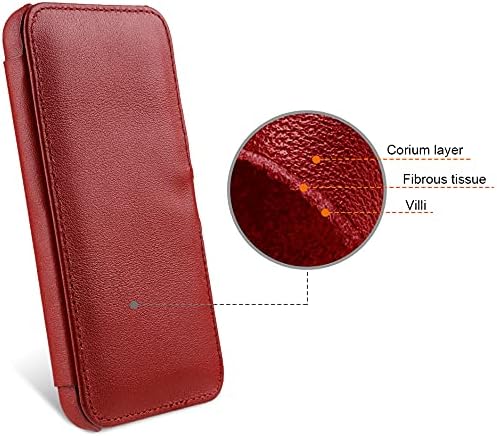 STILGUT Book Case kompatibel mit iPhone 13 Pro Max (6.7“) Hülle aus Leder mit Clip-Verschluss, Klapp