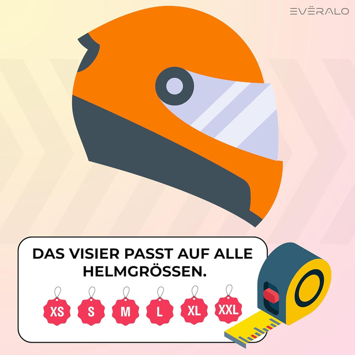 Everalo Kompatibel mit Arai Rx7 GP Visier - Chaser V - Axces 2 - Axces 3 - Quantum ST - Quantum ST P