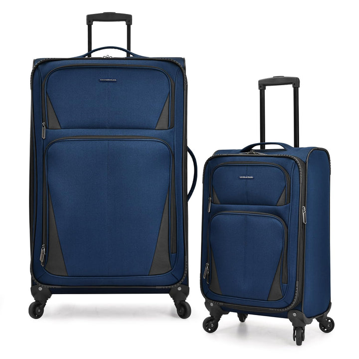 U.S. Traveler Aviron Bay Erweiterbares Weichgepäck mit Spinnrädern 3 Piece Luggage Marineblau, 3 Pie