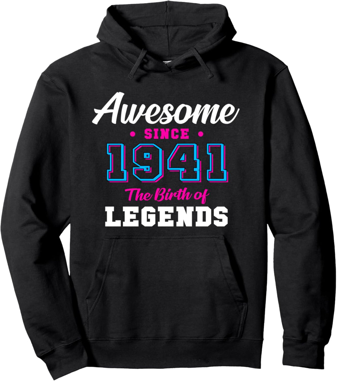 80. Geburtstagsgeschenk Awesome since 1941 80 Jahren Pullover Hoodie