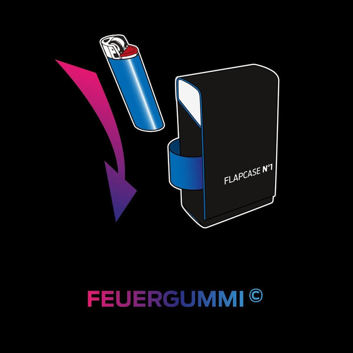 FLAPCASE N°1 • GOLF • Designer Zigarettenetui, Made in Austria, Gummiband, Leder vegan Zigarettenbox