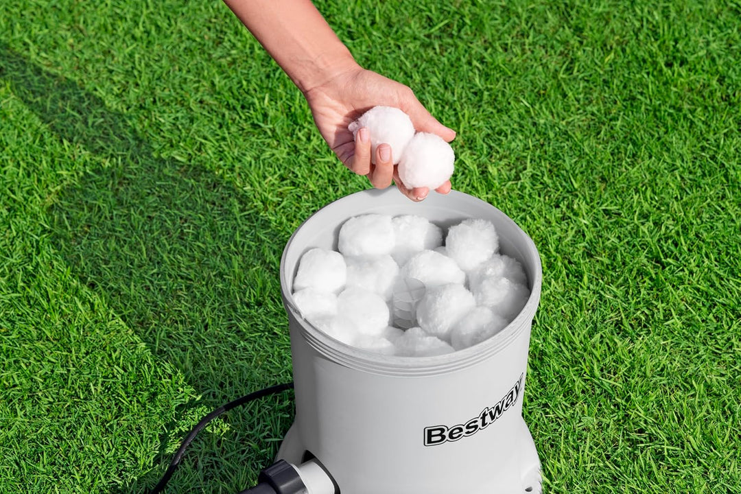 Bestway Filterpumpe, 5.678 l, mit Polysphere-Kugeln, für oberirdischen Pool – 27,2 cm x 27,2 cm x 42