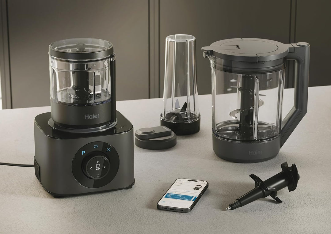 Haier HBL7W5 011 Küchenmaschine Serie 7, 6 Programme: Hacken, Mixen, Eiszerkleinern, Creme, Kneten u