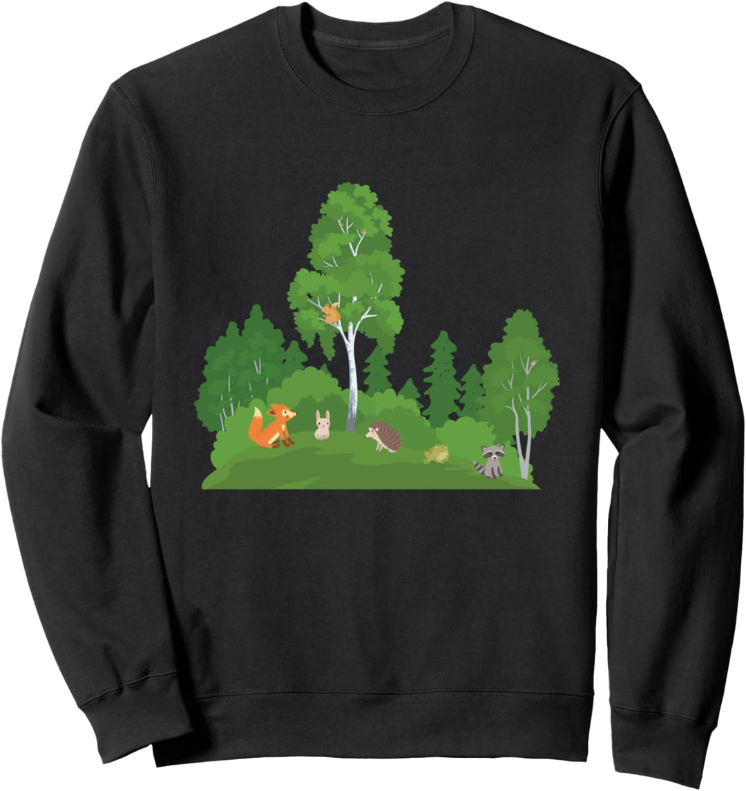 Waldtiere Bäume Wilde Natur Natur Geschenk Sweatshirt