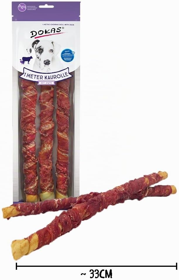 DOKAS - 1m Kaurolle mit Entenbrust 8er Pack (8 x 315g)